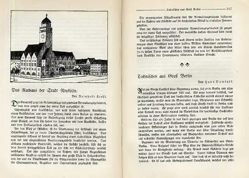 Berlin Kultur Stadt Bezirke Geschichte Verkehr Großer Berliner Kalender 1913