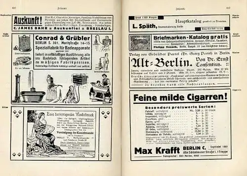 Berlin Kultur Stadt Bezirke Geschichte Verkehr Großer Berliner Kalender 1913