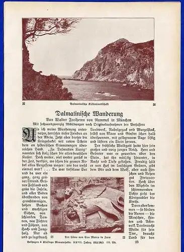 Balkan Adria Kroatien Montenegro Geschichte Kultur alter Reisebericht von 1913