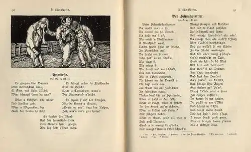 Deutschland Heimat Lieder Buch Nordsee Ostpreußen Österreich Alpen 2 Bände 1901