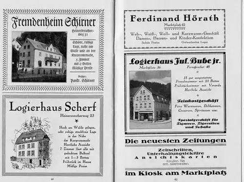 Bayern Fichtelgebirge Bad Berneck alter Reiseführer Wanderbuch 1928