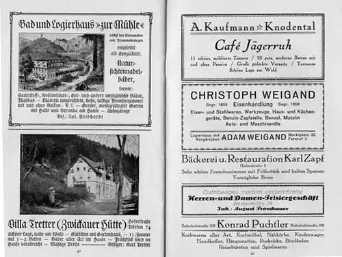 Bayern Fichtelgebirge Bad Berneck alter Reiseführer Wanderbuch 1928