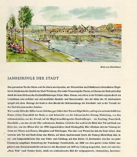 Bayern Franken Würzburg Krieg Zerstörung Wiederaufbau Kunst Grafik Buch 1956