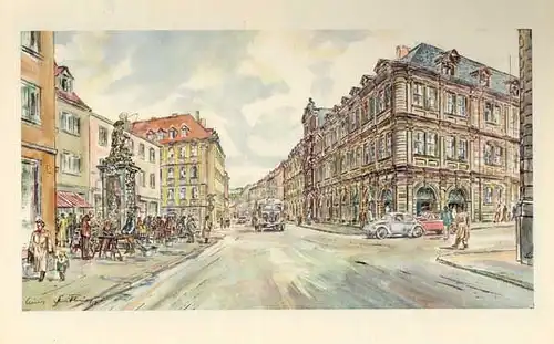 Bayern Franken Würzburg Krieg Zerstörung Wiederaufbau Kunst Grafik Buch 1956