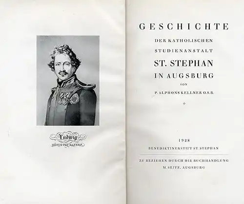 Bayern Augsburg 100 Jahre Sankt Stephan Gymnasium Seminar Festschrift 1928 