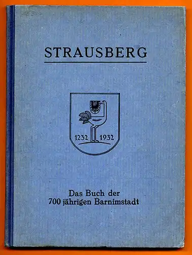 Brandenburg Oderland Strausberg Geschichte Wirtschaft Verkehr Monografie 1932