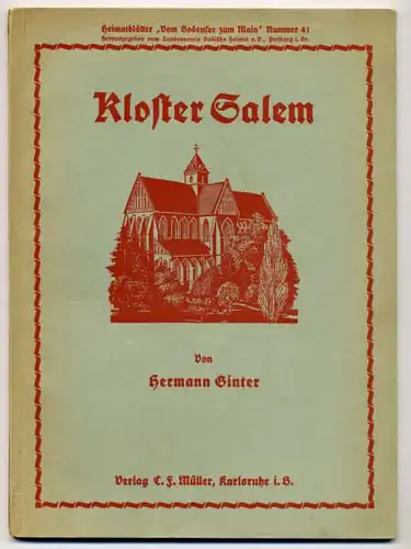 Baden Bodensee Überlingen Kloster Salem Architektur Baukunst Geschichte 1934