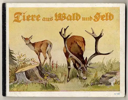 Kinder Bilderbuch Tiere des Waldes gemalt von Achleitner Kunst Grafik Buch 1930