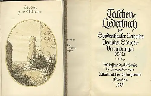 Deutsches Reich Studentika Lieder Buch Sondershäuser Verband Sänger Verbindung