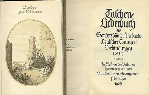 Deutsches Reich Studentika Lieder Buch Sondershäuser Verband Sänger Verbindung 