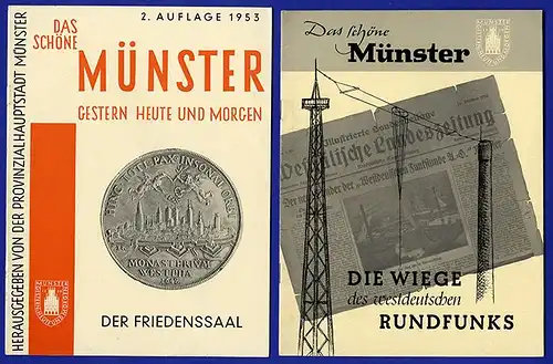 Westfalen Münster Stadt Geschichte Rundfunk Bücher Landwirtschaft 6 Hefte 1953