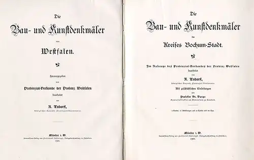 Westfalen Kunst Architektur Denkmal Topografie Bochum Stadt Kreis Lübbecke 1906