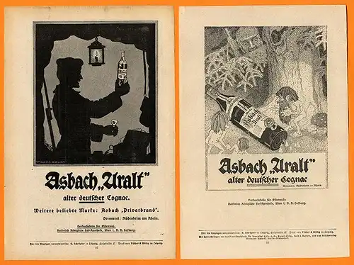 Werbung Reklame Rüdesheim Weinbrand Asbach Uralt 16 Anzeigen 1930