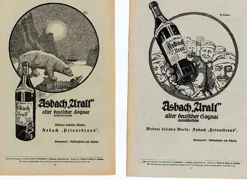 Werbung Reklame Rüdesheim Weinbrand Asbach Uralt 16 Anzeigen 1930