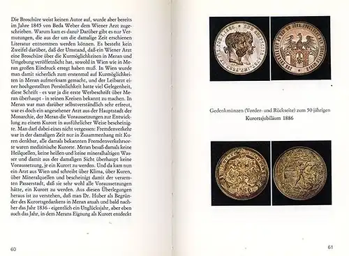 Italien Südtirol 150 Jahre Kurort Meran Landschaft Klima Faksimile 1985 
