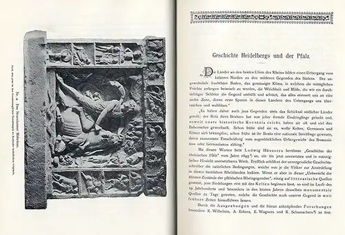 Heidelberg und Umgebung Stadt Geschichte Kultur Kunst Jugendstil Buch 1902