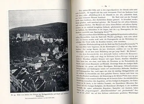 Heidelberg und Umgebung Stadt Geschichte Kultur Kunst Jugendstil Buch 1902