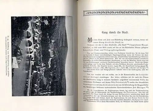 Heidelberg und Umgebung Stadt Geschichte Kultur Kunst Jugendstil Buch 1902