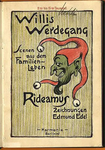 Berlin Harmonie Verlag Humor Witz Satire Verse Kunst Grafik Buch 1910