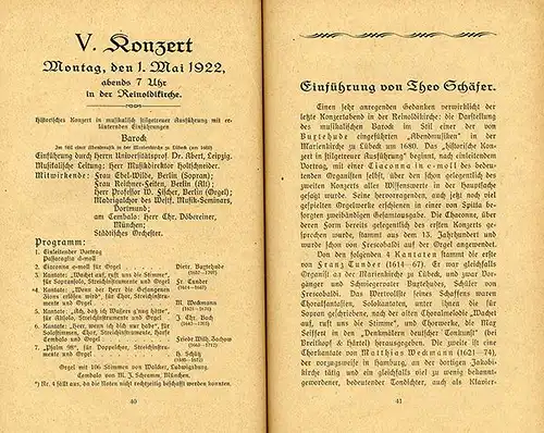 Westfalen Musik Bach Fest in Dortmund Stadt Geschichte Festschrift 1922