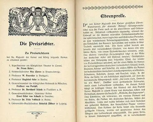 Hessen Frankfurt Wettstreit deutscher Gesangsvereine Festschrift Führer 1903