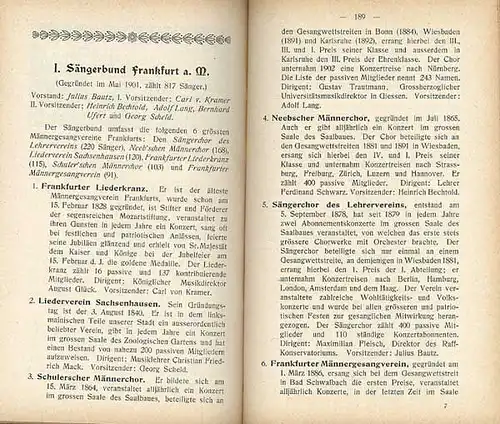 Hessen Frankfurt Wettstreit deutscher Gesangsvereine Festschrift Führer 1903