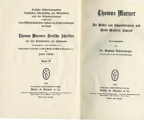 Elsaß Reformation Spottgedicht Mühle von Schwindelsheim Faksimile Basel 1515