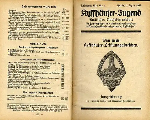 Reichskriegerbund Kyffhäuser Jugend Zeitschrift für Kleinkaliber Schießsport