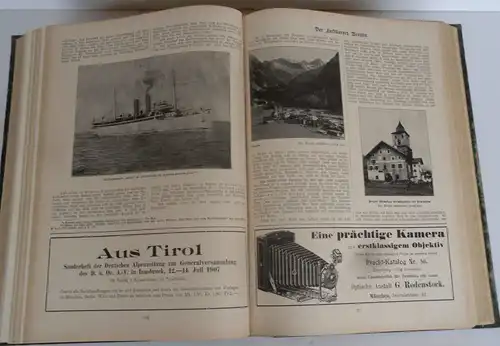 Alpen Verkehr und Sport und Gesundheit Zeitschrift Deutsche Alpenzeitung 1907/09
