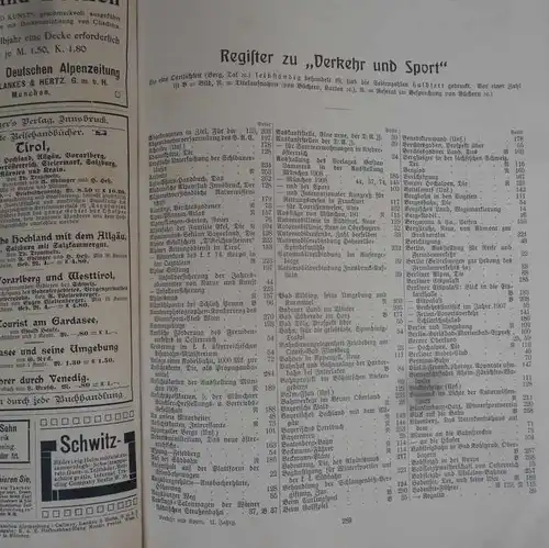 Alpen Verkehr und Sport und Gesundheit Zeitschrift Deutsche Alpenzeitung 1907/09