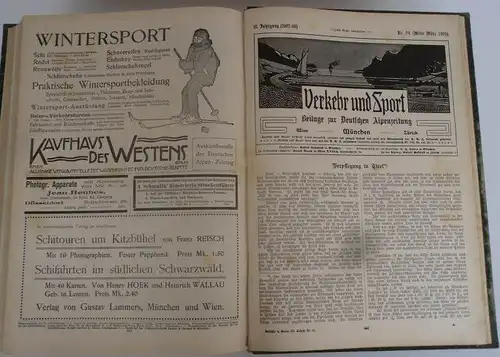 Alpen Verkehr und Sport und Gesundheit Zeitschrift Deutsche Alpenzeitung 1907/09
