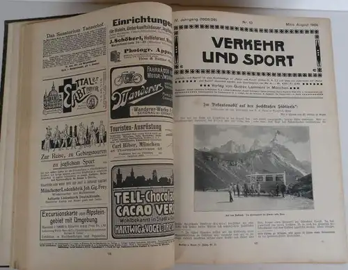 Alpen Verkehr und Sport und Gesundheit Zeitschrift Deutsche Alpenzeitung 1907/09