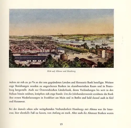 Hamburg Altona 90 Jahre Commerzbank Stadt Geschichte Festschrift 1962