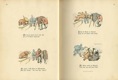 Bildergeschichte Comic Lustige Hunde Geschichten München Braun & Schneider 1896