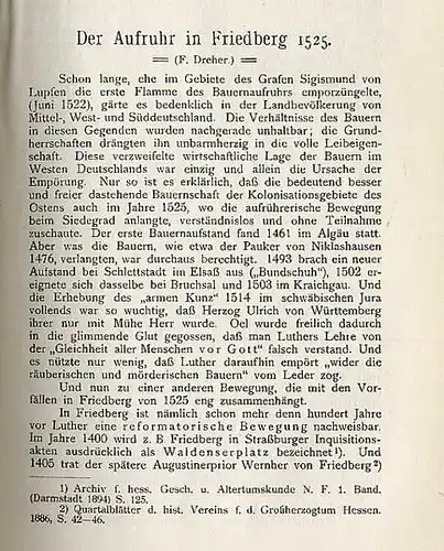 Hessen Wetterau Friedberg Geschichte und Landeskunde Heft 3 Zeitschrift 1911