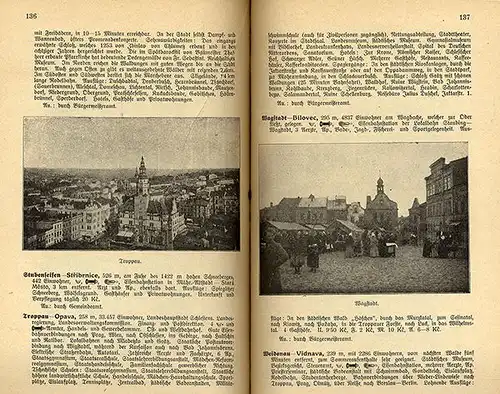 Tschechoslowakische Republik Kurorte Sommerfrischen in Böhmen Sudeten Schlesien 