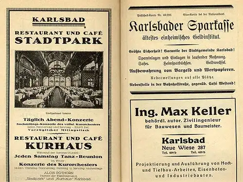 Tschechoslowakische Republik Kurorte Sommerfrischen in Böhmen Sudeten Schlesien 