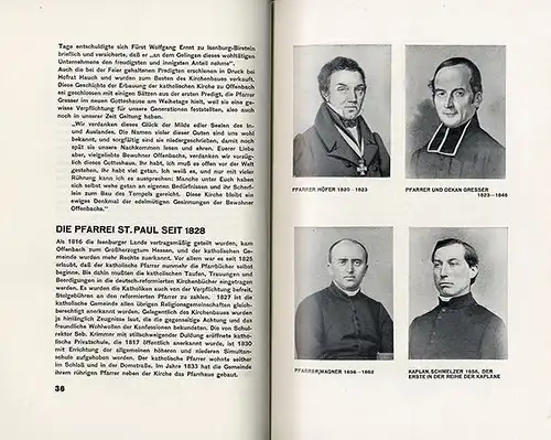 Hessen Offenbach 100 Jahre Pfarrkirche St. Paulus Geschichte Festschrift 1928