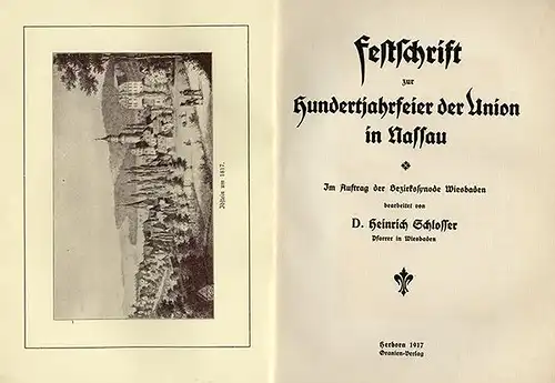 Hessen Nassau 100 Jahre Nassauische Union Kirchen Geschichte Festschrift 1917