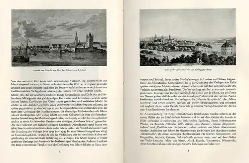 Rhein Mainz 200 Jahre Schott & Söhne Noten Musik Verlag Chronik Festschrift 1954