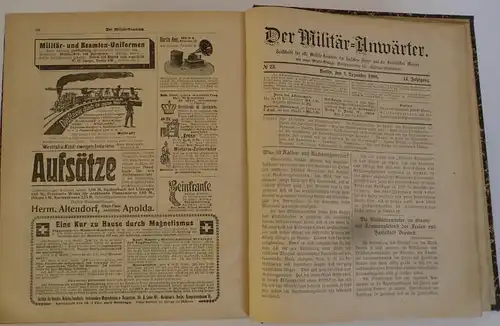 Deutsches Kaiserreich Militär Anwärter Zeitschrift Jahrgang 1906 komplett