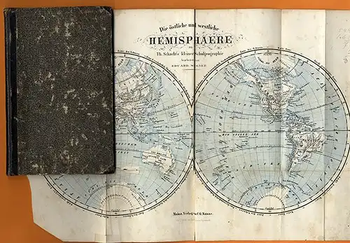 Deutschland Europa Asien Afrika Geografie Erdkunde Schulbuch Mainz 1853       