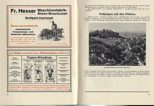 Königlich Württembergische Staatsbahnen Eisenbahn Reise Bilder Album 1910