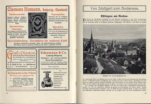 Königlich Württembergische Staatsbahnen Eisenbahn Reise Bilder Album 1910
