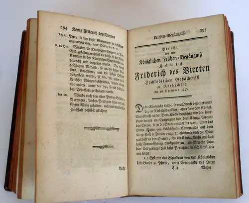 Adel Dänemark Norwegen König Friedrich IV Tag Register Chronik Münzen Buch 1773 