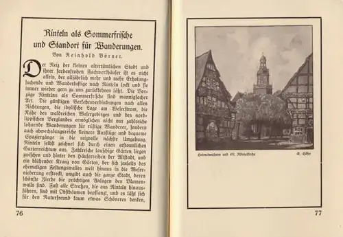 Niedersachsen Weser Rinteln Stadt Geschichte Verkehr Reklame Reiseführer 1925