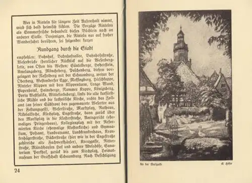 Niedersachsen Weser Rinteln Stadt Geschichte Verkehr Reklame Reiseführer 1925