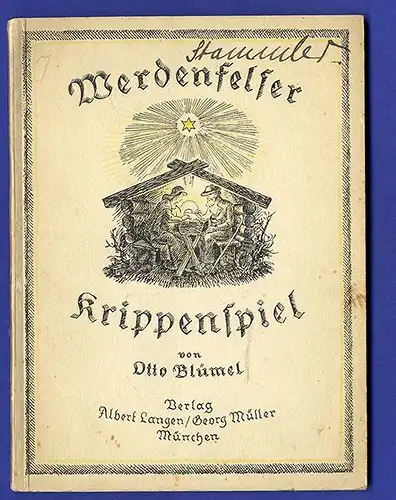 Bayern Kirche Theater Werdenfelser Krippenspiel illustrierte Textfassung 1932 