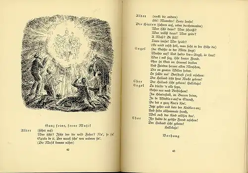 Bayern Kirche Theater Werdenfelser Krippenspiel illustrierte Textfassung 1932 