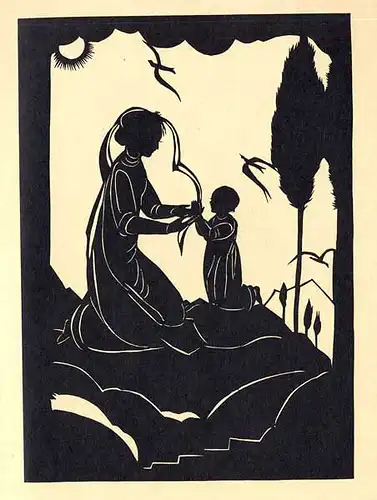 Kunst Handwerk Scherenschnitt Anna Leben eines Weibes Ruth Schaumann Buch 1936